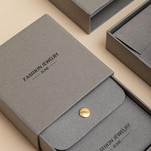 Boîte cadeau de luxe en carton rigide personnalisée pour bijoux, avec pochette pour boucles d'oreilles, <span class=keywords><strong>collier</strong></span>, bague - Product Image 3