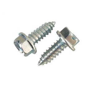 <span class=keywords><strong>SUNO</strong></span> Tornillos No Estándar de Acero Chapado en Zinc, Cabeza Plana con Brida Hexagonal, Moleteado, Antideslizante, Rosca Fina Autorroscante - Product Image 2