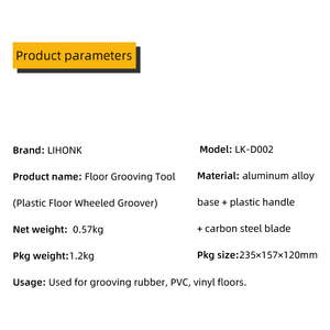 Two-Way Wheeled U-Type Welding Groove <b>Cutter</b> Aluminum Alloy Base <b>Vinyl</b> PVC Rubber Floor Seam Slotting Pull Hand Groover - Product Image 6