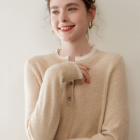 Vente directe d'usine dames 100% manteau en cachemire chaud et amincissant tricoté vêtements d'extérieur décontractés pour l'hiver logo personnalisé