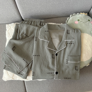 <span class=keywords><strong>Pyjama</strong></span> <span class=keywords><strong>Homme</strong></span> Printemps/Été Tendance de Qualité Supérieure, Manches Longues, Confortable et Décontracté pour la Maison - Product Image 2