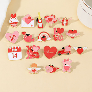 เข็มกลัดโลหะสไตล์โบราณแบบกำหนดเอง วันที่ <span class=keywords><strong>14</strong></span> <span class=keywords><strong>กุมภาพันธ์</strong></span> สีชมพู พร้อมตราประทับวันที่ - Product Image 2