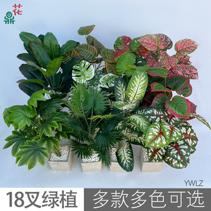 Plante Artificielle 18 Branches en Soie, Fleur Embossée, Décoration Extérieure, Style Simple, Plantes Vertes - Product Image 3