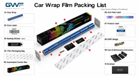 Film adhésif pour voiture Ghost Midnight Blue, film vinyle pour changement de couleur, film PET sans bulles, autocollants pour voiture, intérieur et extérieur