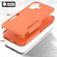 Coque de protection robuste double couche en TPU et PC antichoc de qualité militaire pour iPhone 17 Pro Max