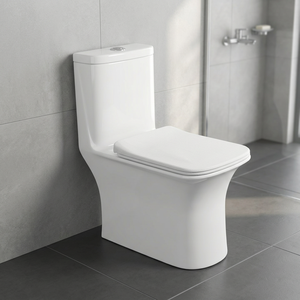 โถสุขภัณฑ์แบบตะวันตก รุ่น Dual Flush ทรงยาว - สุขภัณฑ์เซรามิกสีขาวทันสมัยแบบชิ้นเดียว - Product Image 2