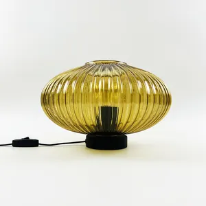 OEM Minimalist Style Home Decoration Clear Glass Vintage Bedside Turkish Art Deco Post Modern Nordic Table Lamp