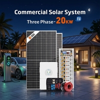 Sistema de Almacenamiento Solar de Alta Eficiencia de 20kW 40kWh, Kit de Inversor Híbrido Trifásico para Independencia Energética en Viviendas Residenciales