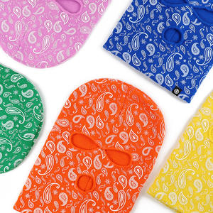 2025 desainer kustom hitam Balaclava Skimask hangat rajut 80g tiga lubang masker Ski untuk musim gugur musim dingin Noire Cagoule masker dengan 3 lubang - Product Image 6