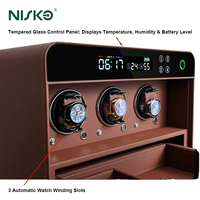 Caja Fuerte Inteligente a Prueba de Fuego con Estuche para Relojes, Cerradura de Huellas Dactilares, Doble Cajón para Joyas, Armario y Guardarropa