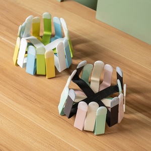 Bol arrondi écologique en céramique française pour animaux de compagnie IPX5 support en fer étanche motif solide bol de nourriture à eau d'intérieur pour petits chiens chats - Product Image 4