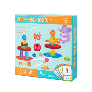 Castor en bois bloc de construction pince pince maternelle enfants éducation précoce Puzzle famille <span class=keywords><strong>jeu</strong></span> de société bloc de construction jouet - Product Image 2