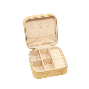 Boîte à bijoux portable en cuir PU pour femmes et filles, organiseur de boucles d'oreilles, boîte à bijoux de voyage, boîte cadeau - Product Image 4