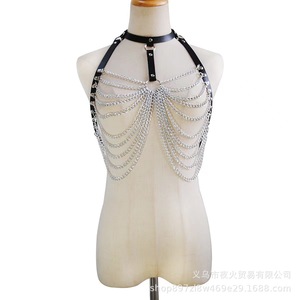 Vente directe d'usine de chaînes de bondage en cuir, vêtements ajourés, accessoires, accessoires BDSM pour couples, accessoires pour spectacles en boîte de nuit - Product Image 5