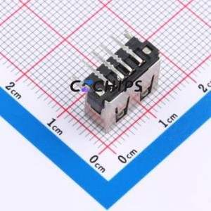 XUBF-012-0402 USB Connector Bent Lead Through Hole Connector Type-A USB 2.0 Female Right Angle Insert - Product Image 2