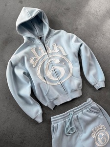 Fabricant de vêtements personnalisés de haute qualité, sweat-shirts à capuche brodés, pantalons de survêtement, ensembles de survêtement pour hommes - Product Image 2