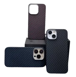 Capa de fibra de carbono luxuosa premium ultrafina para celular, capa de fibra de carbono à prova d'água anti-queda para iPhone 11 12 13 14 15 Pro Max