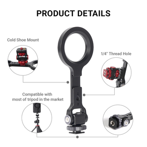 ขาตั้งโทรศัพท์แม่เหล็กแบบหมุนได้ 360 องศา °   ขาตั้งกล้องแบบหมุนได้พร้อม Cold Shoe Mount สำหรับ iPhone Samsung สำหรับการถ่ายวิดีโอบล็อกและการบันทึกภาพบนโต๊ะ - Product Image 1