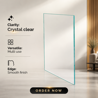 Plaque de verre flotté blanc ultra-transparent sur mesure pour la construction, 3 mm, 4 mm, 5 mm, 6 mm