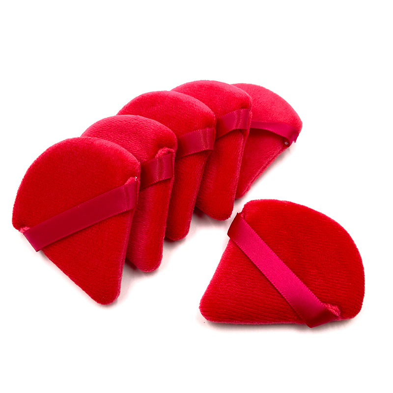 powder puff makeup sponge triangle velvet heart velvet satin air cushion for foundation highlighting powder