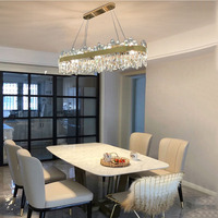 Lustres ronds en cristal K9 de luxe PM, lampe suspendue moderne pour restaurant, salon, villa, hôtel, table à manger, maison