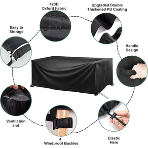 Couverture de meubles de cour extérieure imperméable 74x47x29 pouces de haut canapé de salon pelouse 29 pouces accessoires de meubles - Product Image 3