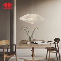 Fabricant d'abat-jour suspendus d'intérieur en tissu de papier à fils denses blanc beige, faits à la main et personnalisés