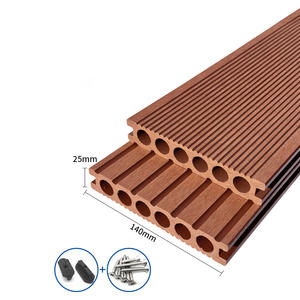 พื้นระเบียงไม้เทียมกันน้ำสีแดงลายไม้ตรง สำหรับตกแต่งภายนอกอาคาร - Product Image 1