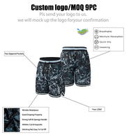 Shorts de basketball en gros, décontractés, respirants, à séchage rapide, par sublimation, avec cordon de serrage, pour le sport et les tenues de basketball ODM