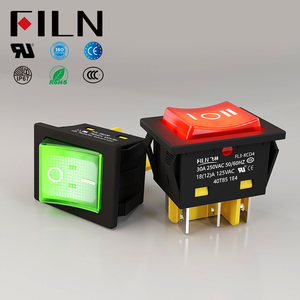 Filn lớn hiện tại 30A 250VAC kcd4 T85 không thấm nước thuyền Rocker Thiết bị chuyển mạch màu xanh lá cây màu đỏ LED chiếu sáng Marine chuyển đổi - Product Image 1