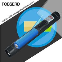 Pointeur laser vert moderne en métal pour chats - Lampe torche et stylo laser rechargeable par USB avec étoiles