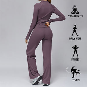 Chaqueta Deportiva Estilo Lulu para Mujer, Ligera, de Seda, Transpirable, Manga Larga, Cierre Completo, Color Sólido, para Yoga, Correr, Entrenamiento, Gimnasio, Fitness - Product Image 3