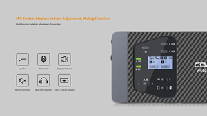 Comica CVM-WS60 <span class=keywords><strong>Combo</strong></span> 2 Máy phát 1 Receiver UHF linh hoạt mini Micro không dây cho cuộc phỏng vấn ghi âm - Product Image 5