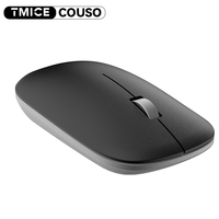 Mouse ergonomis 2.4ghz, Mouse portabel komputer kantor Laptop untuk komputer Ultra tipis