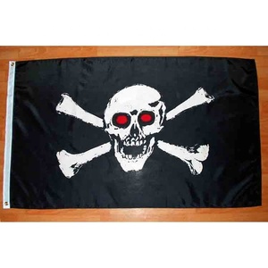 Promozionali di vendita caldo Su Ordinazione di Halloween <span class=keywords><strong>Pirati</strong></span> <span class=keywords><strong>Dei</strong></span> Caraibi All'aperto bandiera/bandiera - Product Image 2