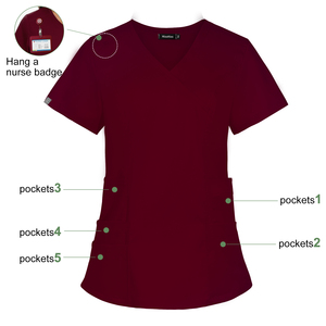 Médico Enfermería Jogger Scrubs Touchhealthy Enfermería Hospital Uniforme Mujer Top Scrub Traje Scrubs Uniformes Conjuntos - Product Image 2