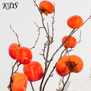 Frutta artificiale falsi cachi decorazione per la casa <span class=keywords><strong>piante</strong></span> fiore artificiale fabbrica all'ingrosso verdure artificiali - Product Image 5