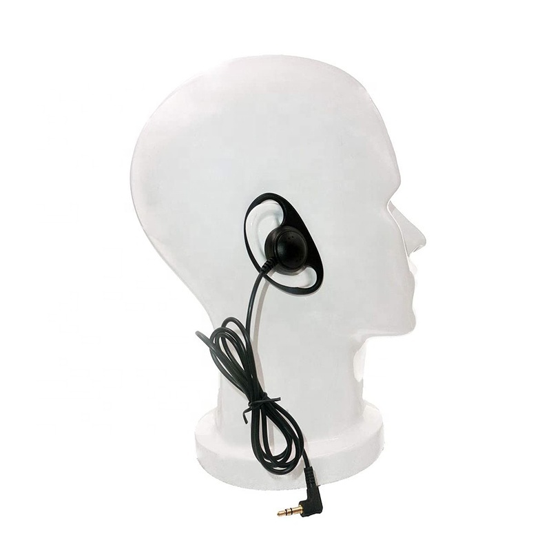 Waterproof Stereo Single Ear D Shape Ear-hook Wired Headphone Mono Plug <strong>Earbuds</strong> Tour <strong>Guide</strong> System Earphone Ear Hook OEM Earphone