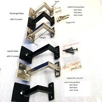 LD Metal Popular Support de main courante d'intérieur 2.5 "avec base carrée pour support de main courante de poteau en bois (HB-603)