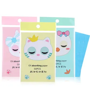 Lameila Kertas Tissue Label Pribadi Pembersih Wajah Penyerap Minyak Kosmetik Makeup Wajah Minyak Penyerap Minyak Tisu dengan Motif Hewan A557