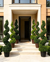 Arbre artificiel en buis en spirale en pot, faux cyprès torsadé, pour la décoration de l'aménagement paysager des hôtels, centres commerciaux, villas et jardins (vente en gros)