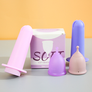Coupe <span class=keywords><strong>menstruelle</strong></span> réutilisable en silicone DH Sunny 2025, multicolores, avec <span class=keywords><strong>applicateur</strong></span>, certifiée ISO, tailles S/L - Product Image 2