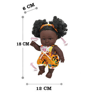<span class=keywords><strong>2025</strong></span> American Girl 7 Zoll realistische schwarze wieder geborene Silikon puppe Fett Design für Kinder - Product Image 6