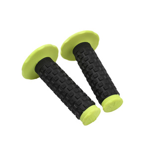 ZUQING <b>Motorcycle</b> Handlebar <b>Grips</b> HB209 Black With Green Ends Non Slip For Off Road Bikes - Product Image 1