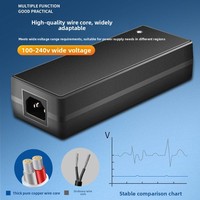 Adaptateur de bureau 24V 6A 136W pour système de traitement numérique professionnel de films, studio, système de sécurité NVR avec prise DIN 4 broches UL CE