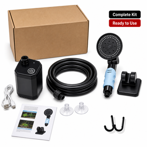 Kit de douche portable électrique rechargeable pour le camping, débit de 8 L/min, <span class=keywords><strong>port</strong></span> de charge Type-C pour le camping, la randonnée en plein air et le bain - Product Image 5