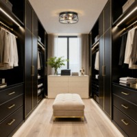 Armoire moderne Vermonhouzz en laque brillante et mate, meubles de chambre à coucher, couleur personnalisée, placard en bois, armoire modulaire peinte