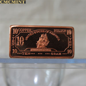 เหรียญที่ระลึกที่กำหนดเองโลหะทองแดง10กรัม999ปรับทองแดงเหล็กเรือบาร์เหรียญทองแดง - Product Image 2