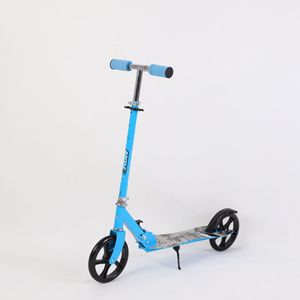 Patinete plegable de dos ruedas azul cielo para niños y jóvenes de 6 años en adelante con manillar ajustable y diseño de plataforma resistente - Product Image 4