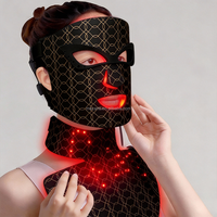Masque LED de luminothérapie rouge 8 couleurs, portable, pliable, en silicone, appareil de soin du visage sans fil rechargeable avec certification CE